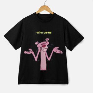 Pink Panther Who Cares T-Shirt - Cool Casual Streetwear Tee